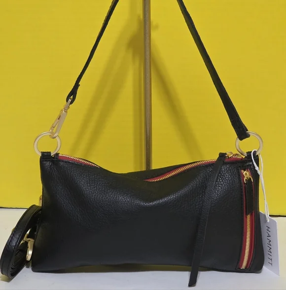 Hammitt Black Leather SM Kyle Shoulder Bag - Picture 4 of 5